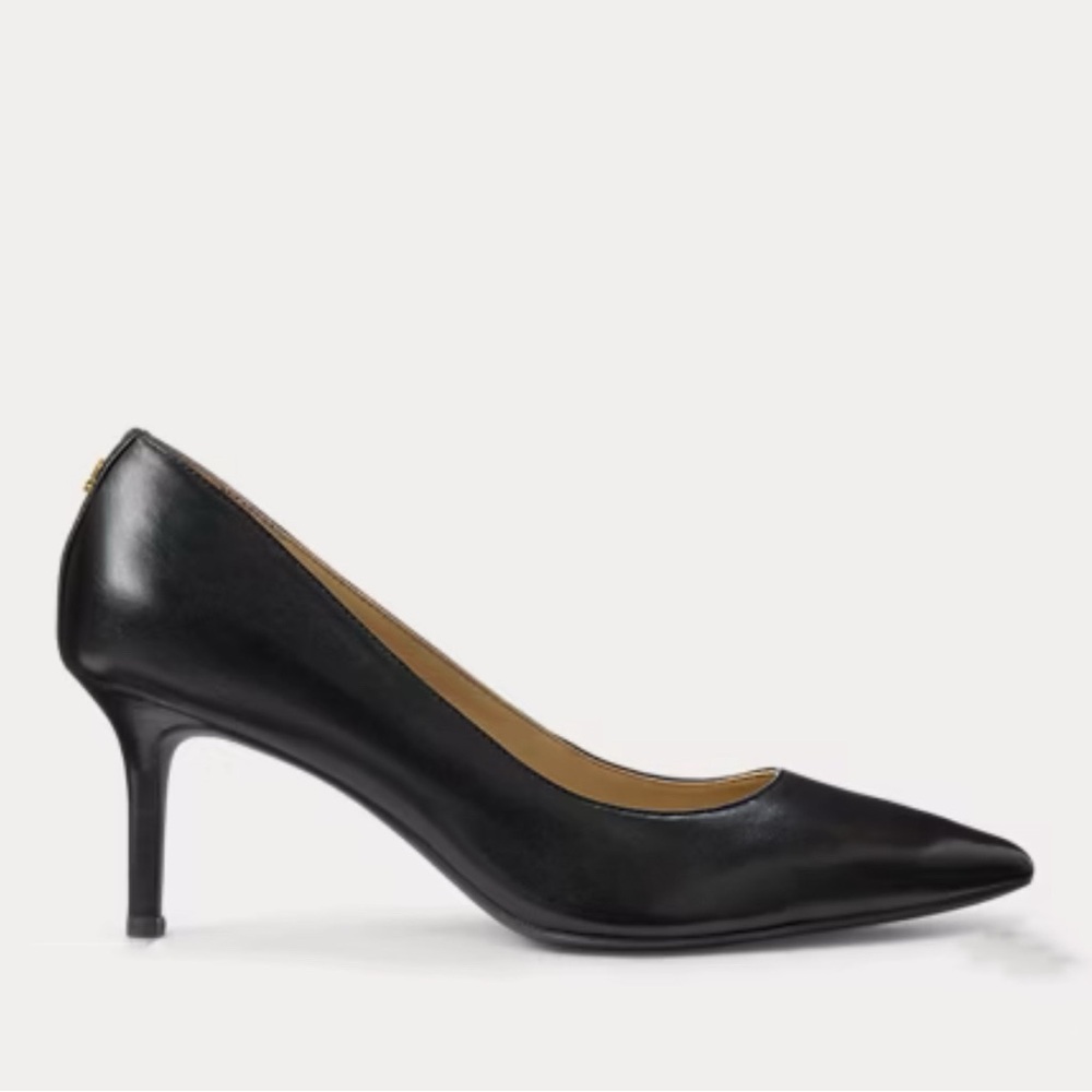 Lauren Ralph Lauren Black Lanette Leather Pump